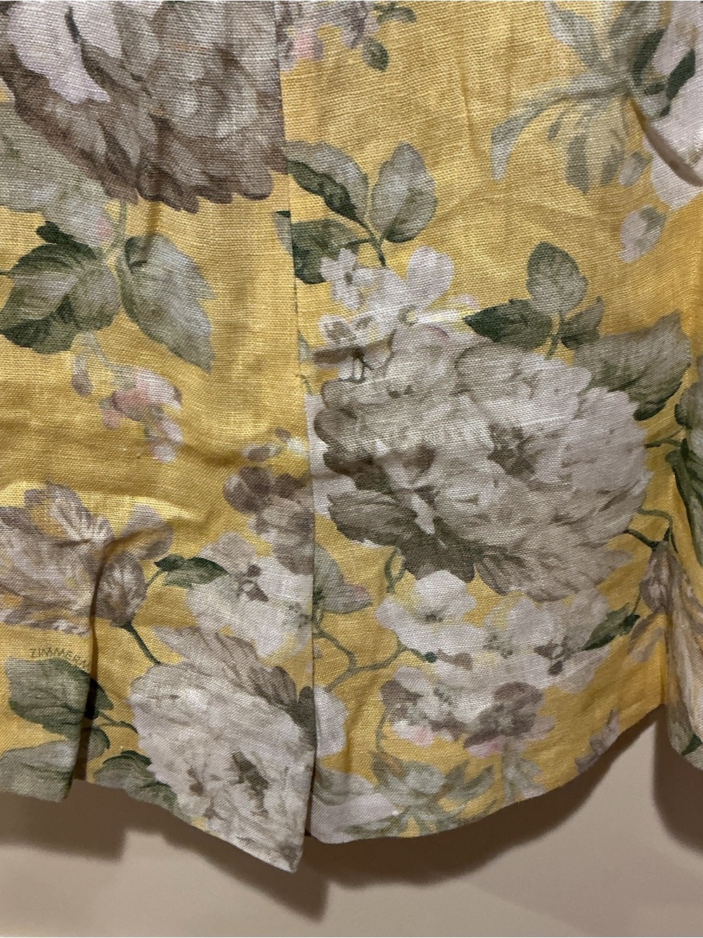 NWOT Zimmermann Yellow Floral Halter Linen Romper with Belt, Size AU 2 = M - Picture 7 of 9